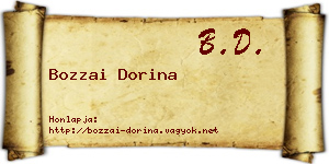 Bozzai Dorina névjegykártya