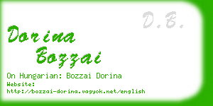 dorina bozzai business card